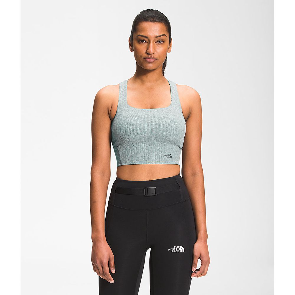 The North Face Tank Top Womens Australia - The North Face Ruby Hill Rib-Knit Green (LXM-945702)